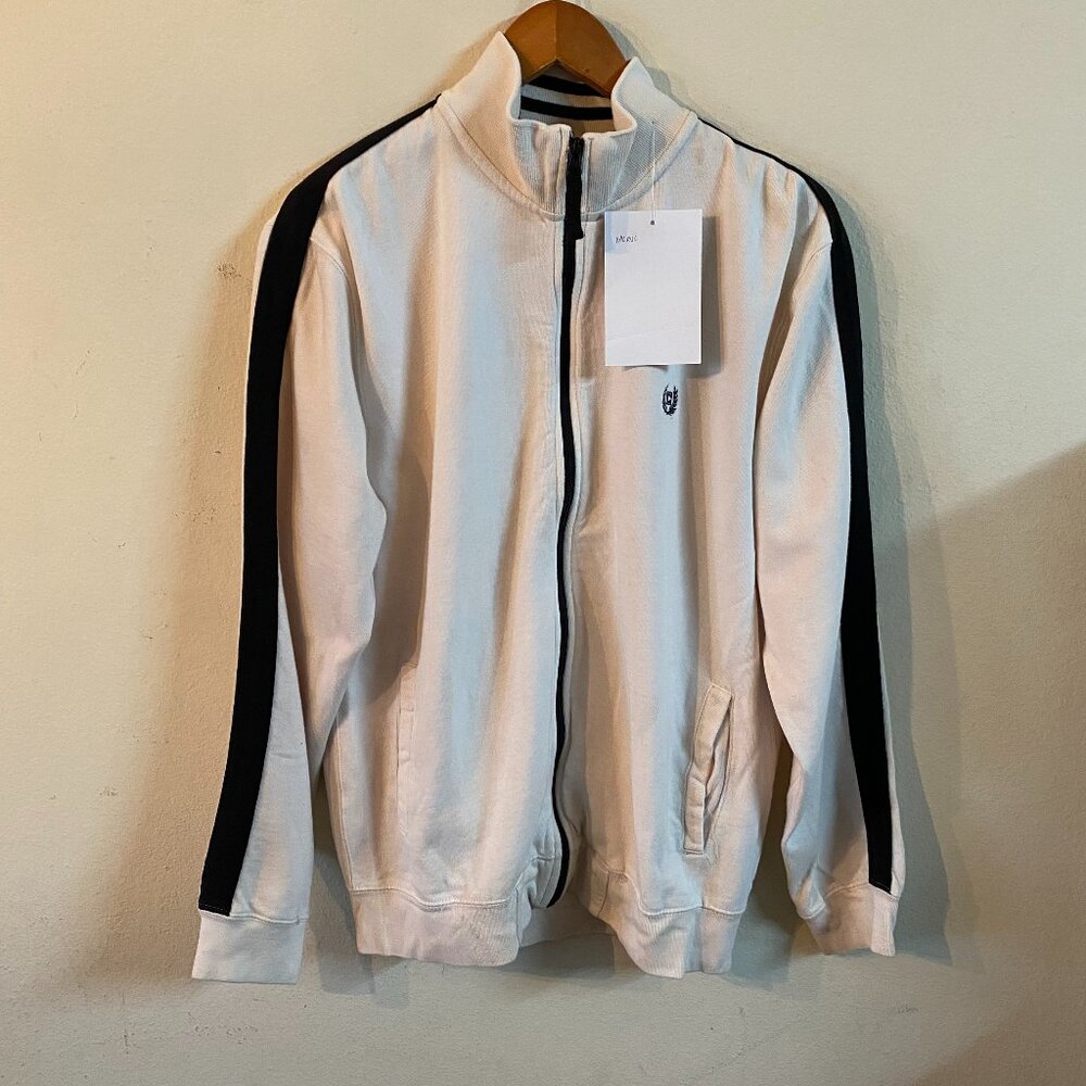 CHAPS MEDIUM OFF-WHITE MEN'S ZIP JACKET